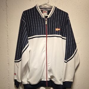 Mecca Navy & White Men's Lightweight Bomber Jacket (Large)
